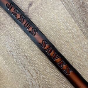 Mens “Jesus Saves” Leather belt NEW 🆕